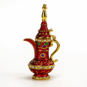 Ibrik Decorativo Turco Rojo con Detalles de Cristal